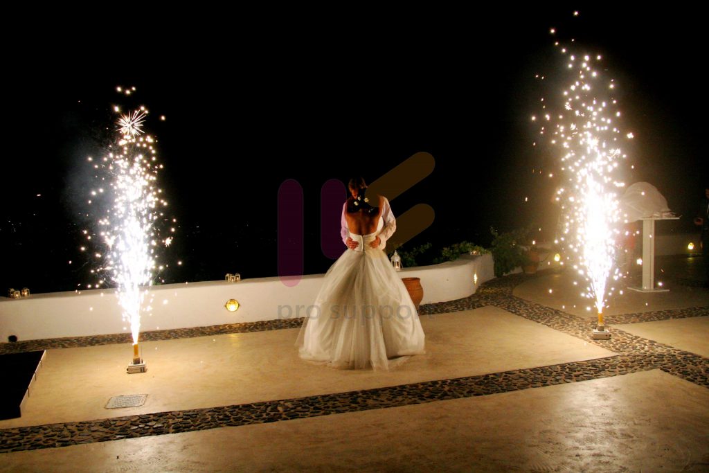 Fireworks & Special FX for a wedding in Santorini - Greece by pro-support Co